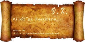 Világi Kerubina névjegykártya
